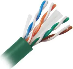 Nippon Labs CAT6 UTP Bulk Ethernet Cable, Solid Copper 23 AWG, CM Rated, 600MHz, 1000' Pull Box (ETL) - Green 1000ft.Lan Cable