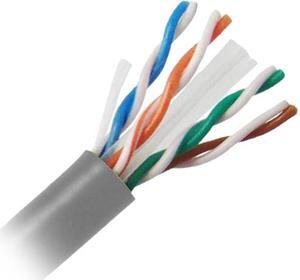 Nippon Labs CAT6 Bulk Riser Ethernet Cable, CMR UL Listed Solid Copper UTP, 600MHz, 23 AWG 1000' Pull Box - Gray 1000FT Lan Cable