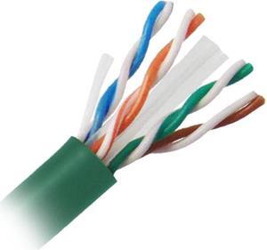 Nippon Labs CAT6 Bulk Riser Ethernet Cable, CMR UL Listed Solid Copper UTP, 600MHz, 23 AWG 1000' Pull Box - Green 1000FT Lan Cable