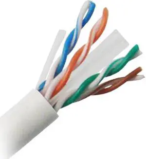Nippon Labs CAT6 Bulk Riser Ethernet Cable, CMR UL Listed Solid Copper UTP, 600MHz, 23 AWG 1000' Pull Box - White 1000FT Lan Cable