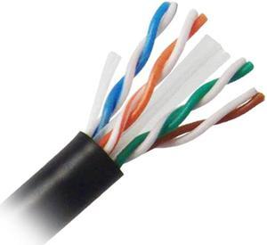 Nippon Labs CAT6 Bulk Riser Ethernet Cable, CMR UL Listed Solid Copper UTP, 600MHz, 23 AWG 1000' Pull Box - Black 1000FT Lan Cable
