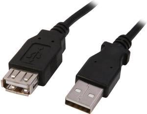 Nippon Labs Black 3 ft. USB cable A/Male to A/Female extension USB 6ft cable Model USB-3-MF-BK-2P, 2 Packs