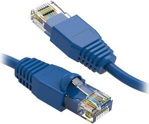 Nippon Labs 50Ft Cat6A UTP Ethernet Network Booted Cable,  24AWG 50 Feet Gigabit LAN Network Cable RJ45 High Speed Patch Cable, Blue, 60CAT6A-50BL