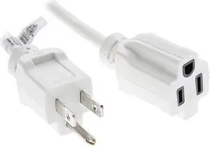 Nippon Labs 35Ft 16/3 SJTW White Power Extension Cord White Plug, Water Resistant Outdoor Power Extension Cable, 60POW-EXT-35WT