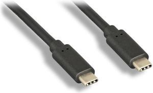 Nippon Labs 6.6ft. USB Type C 3.1 Gen 2 Male to Male Cable, 10G, 3A, BLACK Type-C cable, 2 Meters 30C-10UC-32CC1-2
