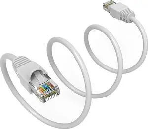Nippon Labs 5Ft Cat6A UTP Ethernet Network Booted Cable, 24AWG 5 Feet Gigabit LAN Network Cable RJ45 High Speed Patch Cable, White, 60CAT6A-5WT