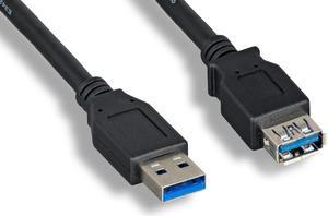 Nippon Labs 50USB3-AAF-1-BK 1ft USB 3.0 A Male to A Female Extension Cable 50USB3-AAF-1-BK - Black