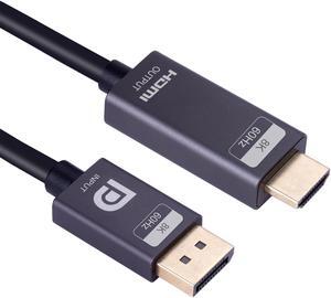 Nippon Labs 20DP14-HDMI21-6MM DisplayPort 1.4 to HDMI 2.1 Gold Plated Cable - 6FT. - 8K@60Hz - DP1.4 to HDMI 2.1V Adapter- HDR - DP to HDMI - 8K Adapter Cable