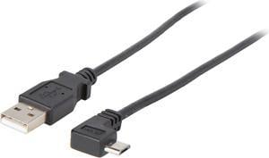 StarTech.com USBAUB50CMLA Black Micro-USB Charge-and-Sync Cable M/M - Left-Angle Micro-USB - 24 AWG