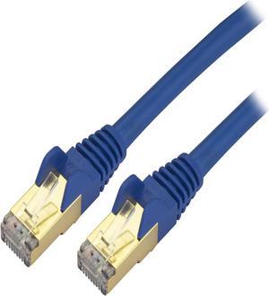 StarTech C6ASPAT4BL StarTech.com Cat6a Shielded Patch Cable - 4 ft - Blue -  Snagless RJ45 Cable - Ethernet Cord - Cat 6a Cable - 4ft