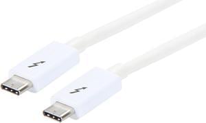 StarTech.com TBLT3MM2MW Thunderbolt 3 Cable - 6 ft / 2m - White - 4K 60Hz - USB C Charger - USB C to USB C Cable - USB-C Charge Cable