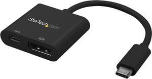 StarTech CDP2DPUCP USB C to DisplayPort Adapter - with Power Delivery (USB PD) - Power Pass Through Charging - 4K 60Hz - USB-C to DisplayPort