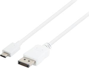 StarTech.com CDP2DPMM1MW 3.3 ft (1 m) USB-C to DisplayPort Cable - USB Type-C to DP Video Adapter Cable - 4K 60Hz - White