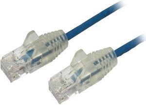StarTech N6PAT6INBLS Cat6 Ethernet Cable - 6 in - Blue - Slim - Snagless RJ45 Cable - Network Cable - Ethernet Cord - Cat 6 Cable - 6in