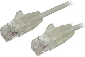 StarTech N6PAT1GRS Cat6 Ethernet Cable - 1 ft - Gray - Slim - Snagless RJ45 Cable - Network Cable - Ethernet Cord - Cat 6 Cable - 1ft