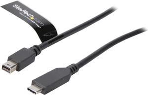 StarTech.com CDP2MDPMM6B 6ft / 2m USB-C to Mini DisplayPort Cable - 4K 60Hz - Black - USB 3.1 Type C to mDP Adapter (CDP2MDPMM6B)