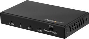 StarTech.com ST122HD202 HDMI Splitter - 2-Port - 4K 60Hz - HDMI Splitter 1 In 2 Out - 2 Way HDMI Splitter - HDMI Port Splitter