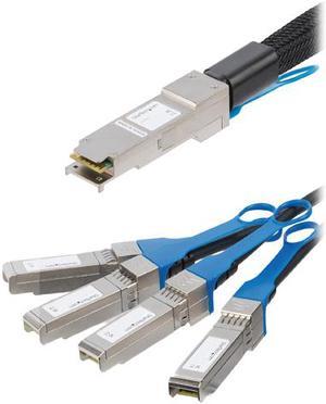 StarTech.com QSFP4SFPPC2M MSA Compliant QSFP+ Direct-Attach Twinax Breakout Cable – 2 m (6.6 ft) - 40GbE