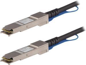 StarTech.com QFXQSFPDAC1M 3.30 ft. Cat QSFP+ Black Juniper QFX-QSFP-DAC-1M Compatible QSFP+ Direct-Attach Twinax Cable - 1 m (3.3 ft)