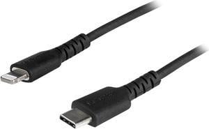 StarTech.com RUSBCLTMM1MB 1m (3.3ft) USB C to Lightning Cable - MFi Certified - Durable USB Lightning Charging Cable - Black (RUSBCLTMM1MB)