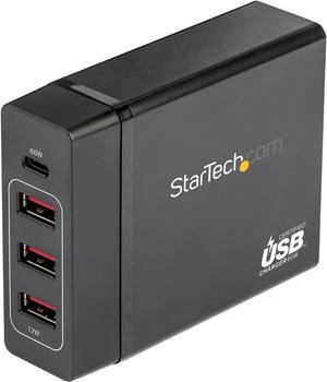 StarTech.com DCH1C3A 1 Port USB-C Desktop Charger with 60W Power Delivery - 1 x USB-C and 3 x USB-A Port Charging Station (DCH1C3A)