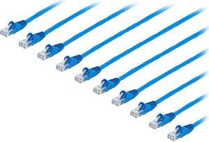 StarTech.com 25 ft. CAT6 Cable 10 Pack - Blue CAT6 Patch Cord - Snagless RJ45 Connectors - 24 AWG Copper Wire - Ethernet (N6PATCH25BL10PK)