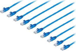 StarTech.com 5 ft. CAT6 Cable 10 Pack - Blue CAT6 Patch Cord - Snagless RJ45 Connectors - 24 AWG Copper Wire - Ethernet (N6PATCH5BL10PK)