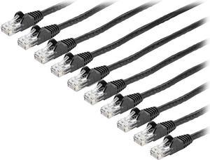 StarTech.com 6 ft. CAT6 Cable 10 Pack - Black CAT6 Patch Cord - Snagless RJ45 Connectors - 24 AWG Copper Wire - Ethernet (N6PATCH6BK10PK)