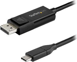 StarTech.com CDP2DP141MBD 3.3 ft. (1m) USB C to DisplayPort 1.4 Cable - Bidirectional - 8K 30 - HBR3 - Thunderbolt 3 - USB Type C Adapter (CDP2DP141MBD)