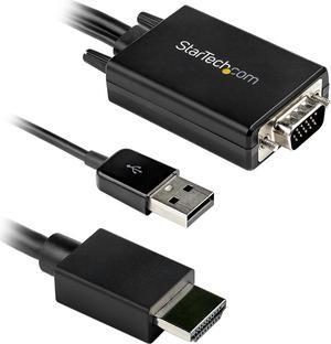 StarTech.com VGA2HDMM10 10ft. (3m) VGA to HDMI Adapter with USB Audio - 1080p VGA to HDMI Video Converter for Your Laptop (VGA2HDMM10)