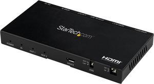StarTech.com ST122HD20S 2 Port HDMI Splitter - 4K 60Hz with Built-In Scaler - HDCP 2.2 - EDID Emulation - 7.1 Surround Sound (ST122HD20S)