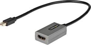 Mini DisplayPort to HDMI Adapter, mDP to HDMI Adapter Dongle, 1080p, Mini DisplayPort 1.2 to HDMI Monitor/Display, Mini DP to HDMI Video Converter, 12" Long Attached Cable - Thunderbolt 1/2 Compatible