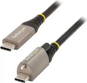 3ft 1m Top Screw Locking USB C Cable 10Gbps, USB 3.1/3.2 Gen 2 Type-C Cable, 100W (5A) Power Delivery Charging, DP Alt Mode, Single Screw Lock, USB-C to C Cord, Charge/Sync - Thunderbolt 3 Compatible