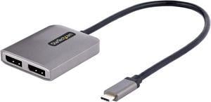 StarTech.com 2-Port USB-C MST Hub, Dual-DisplayPort up to 4K 60Hz w/ DP 1.4 Alt Mode & DSC - Multi-Monitor Adapter/Splitter (Windows Only) MST14CD122DP
