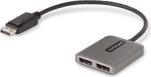 StarTech.com 2-Port DisplayPort MST Hub - Dual 4K 60Hz - DP to 2x DisplayPort Monitor Adapter MST14DP122DP