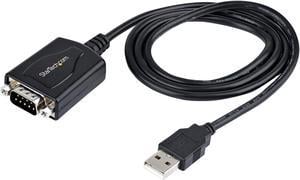 StarTech.com 3ft (1m) USB to Serial Cable with COM Port Retention - DB9 Male RS232 to USB Converter  1P3FPC-USB-SERIAL