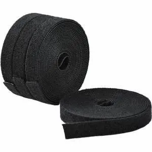 StarTech 4-pack 15ft (4.6m) Hook and Loop Roll, 0.5in Wide, Black, Cut-to-Size Reusable Cable Ties, Fastener Tape, Bulk Roll StarTech 4-pack 15ft (4.6m) Hook and Loop Roll, 0.5in Wide, Black, Cut-to-Size Reusable Cable Ties, Fastener Tape, Bulk Roll