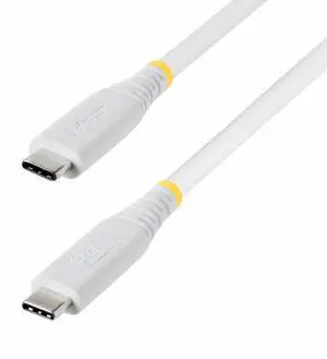 StarTech 1.5ft (45cm) USB4 Cable, 40Gbps, USB-IF Certified USB-C Cable, 240W, 8K 60Hz/4K 240Hz DP2.1, Thunderbolt 4 Compatible, White StarTech 1.5ft (45cm) USB4 Cable, 40Gbps, USB-IF Certified USB-C Cable, 240W, 8K 60Hz/4K 240Hz DP2.1, Thunderbolt 4 Compatible, White