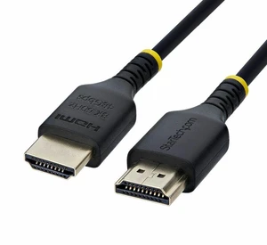 StarTech 6ft (1.8m) Slim Certified Ultra High Speed HDMI Cable - 8K 60Hz/4K 120Hz - Ultra Slim and Flexible HDMI 2.1 Cable - 8K HDMI Cord - HDMI21-CBL-SLIM-6F StarTech 6ft (1.8m) Slim Certified Ultra High Speed HDMI Cable - 8K 60Hz/4K 120Hz - Ultra Slim and Flexible HDMI 2.1 Cable - 8K HDMI Cord - HDMI21-CBL-SLIM-6F