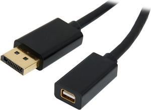 StarTech.com DP2MDPMF3 3 ft. Black Connector A: 1 - DisplayPort (20 pin) Male
Connector B: 1 - Mini-DisplayPort (20 pin) Female DisplayPort to Mini DisplayPort Video Cable Male to Female