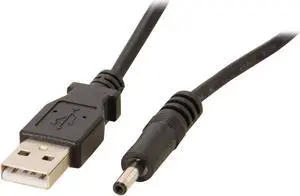 StarTech.com USB2TYPEH Black USB to 3.4mm power cable - Type H barrel