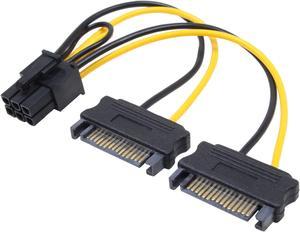 StarTech.com SATPCIEXADAP 6 in. 6in SATA Power to 6 Pin PCI Express Video Card Power Cable Adapter