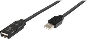 StarTech.com USB2AAEXT35M Black USB 2.0 Active Extension Cable