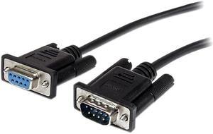 StarTech.com 0.5m Black Straight Through DB9 RS232 Serial Cable - M/F