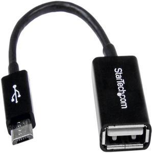 StarTech.com UUSBOTG 5in Micro USB to USB OTG Host Adapter - Micro USB Male to USB A Female On-The-GO Host Cable Adapter