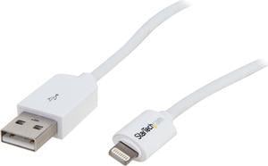StarTechcom USBLT1MW 1m 3ft White Apple 8pin Lightning Connector to USB Cable for iPhone  iPod  iPad  Charge and Sync Cable  1 meter