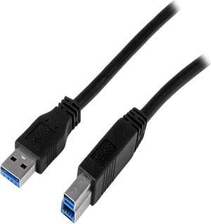 StarTech USB3CAB2M 6.56 ft 2m Certified SuperSpeed USB 3.0 A to B Cable M-M