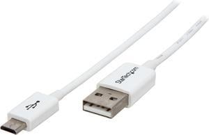 StarTech.com 2m White Micro USB Cable - A to Micro B