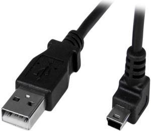 StarTech USBAMB1MU 1m Mini USB Cable Cord - A to Up Angle Mini B - Black