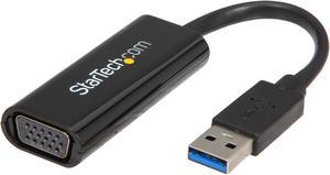 StarTech.com USB32VGAES Slim USB 3.0 to VGA External Video Card Multi Monitor Adapter - USB Graphics Card - Portable USB Video Card - 1920x1200/1080p